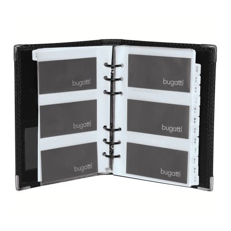 Bugatti Sedona Inc Bugatti BCC97355 Synthetic Leather Business Card Case, Black BCC97355